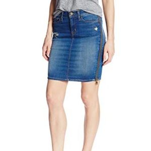 Hudson Jeans Foxy Marianne Pencil Skirt Denim Blue